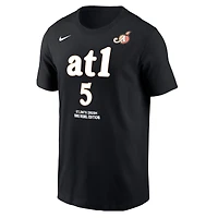 Men's Nike Angel Reese Black Atlanta Dream Name & Number Rebel Edition T-Shirt