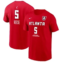 T-shirt Nike Angel Reese rouge Atlanta Dream Explorer Edition avec nom et numéro pour homme