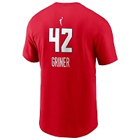 T-shirt Nike Brittney Griner rouge pour homme, édition Atlanta Dream Explorer, avec nom et numéro