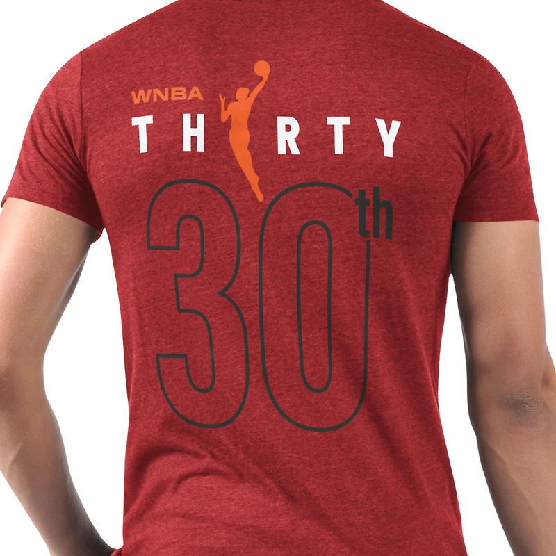 T-shirt Starter rouge pour homme Atlanta Dream WNBA 30e anniversaire Prime Time