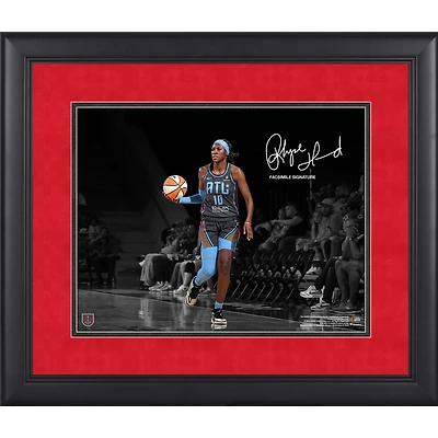 Photographie encadrée de Rhyne Howard Atlanta Dream Fac-similé Signature 11" x 14 "