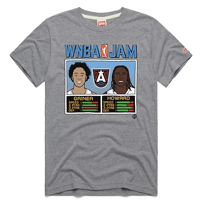 Unisex Homage Brittney Griner & Rhyne Howard Gray Atlanta Dream WNBA Jam Tri-Blend T-Shirt