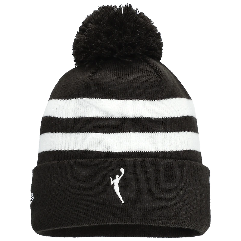 Unisex New Era Black Atlanta Dream Core Cuffed Knit Hat with Pom