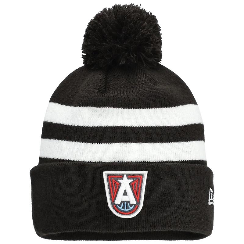 Unisex New Era Black Atlanta Dream Core Cuffed Knit Hat with Pom