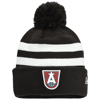 Unisex New Era Black Atlanta Dream Core Cuffed Knit Hat with Pom