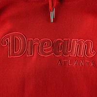 Sweat à capuche unisexe rouge Atlanta Dream en satin ton sur