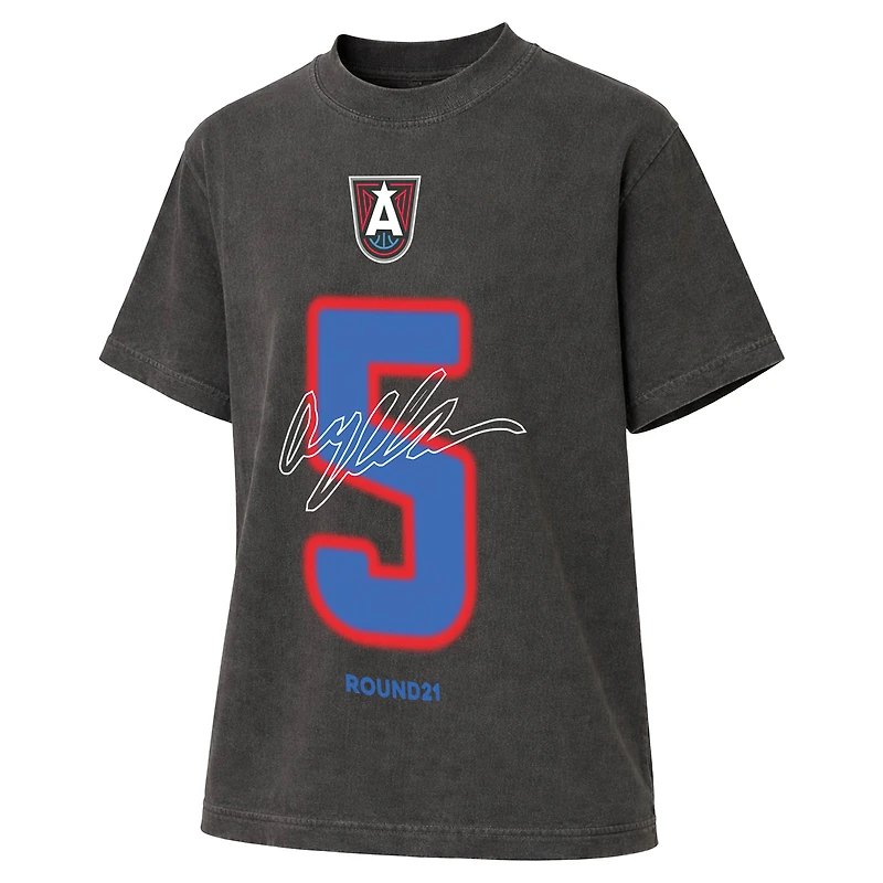 Unisex round21 Angel Reese Charcoal Atlanta Dream Motion Name & Number T-Shirt