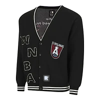 Unisex round21  Black Atlanta Dream Campus Fit Full-Button Cardigan