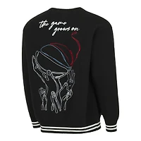 Unisex round21  Black Atlanta Dream Campus Fit Full-Button Cardigan