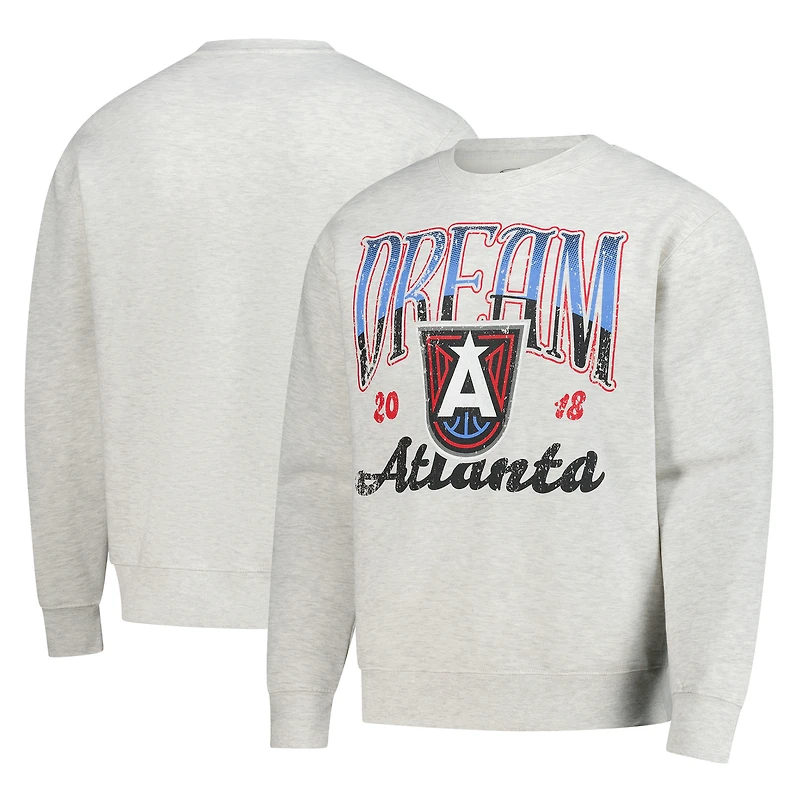 Unisex Stadium Essentials Oatmeal Atlanta Dream Sky High Fleece Crew Neck Sweatshirt