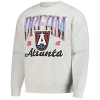Unisex Stadium Essentials Oatmeal Atlanta Dream Sky High Fleece Crew Neck Sweatshirt
