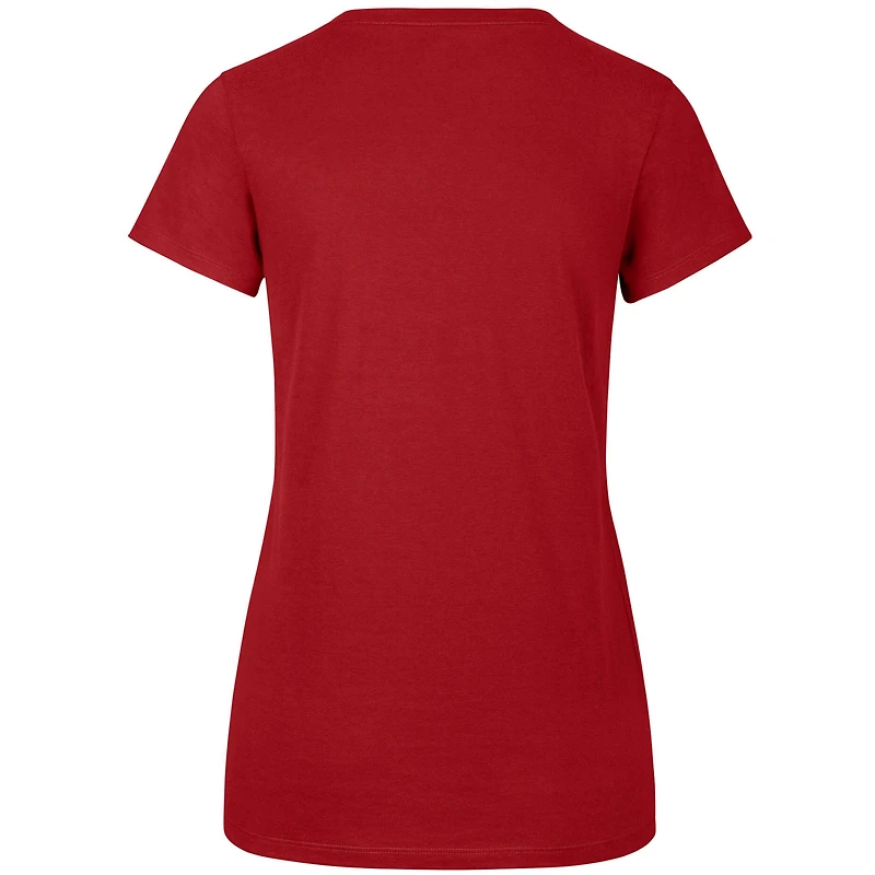 Women's '47 Red Atlanta Dream Logo Lockup V-Neck Plus T-Shirt