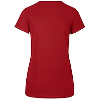 Women's '47 Red Atlanta Dream Logo Lockup V-Neck Plus T-Shirt