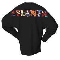 Women's Spirit Jersey Black Atlanta Dream Oversized Preppy City Long Sleeve T-Shirt