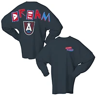 T-shirt à manches longues surdimensionné pour femme, motif Atlanta Dream Patches, anthracite