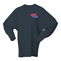 Women's Spirit Jersey Charcoal Atlanta Dream Patches Oversized Long Sleeve T-Shirt