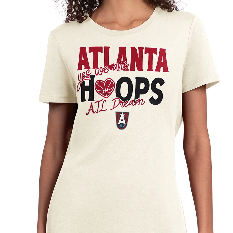 Women's Starter Oatmeal Atlanta Dream Endzone T-Shirt
