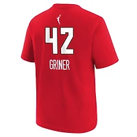 T-shirt Nike Brittney Griner rouge pour jeunes, édition Atlanta Dream Explorer, avec nom et numéro