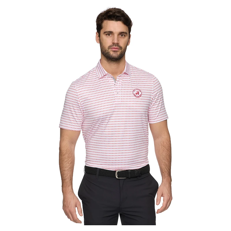 Men's Flag & Anthem White Atlanta Drive GC All-Over Logo Polo