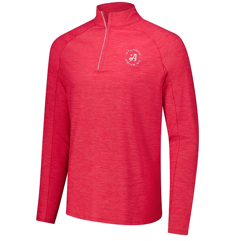 Haut johnnie-O Red Atlanta Drive GC Baird Performance à quart de zip pour hommes