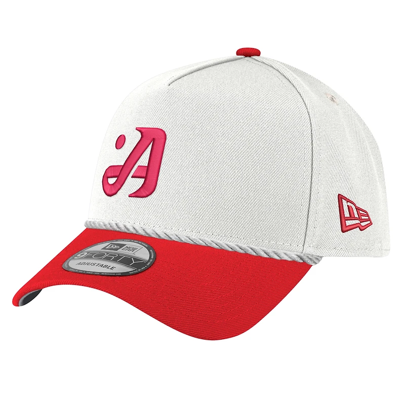 Men's New Era White Atlanta Drive GC 9FORTY A-Frame Adjustable Rope Hat
