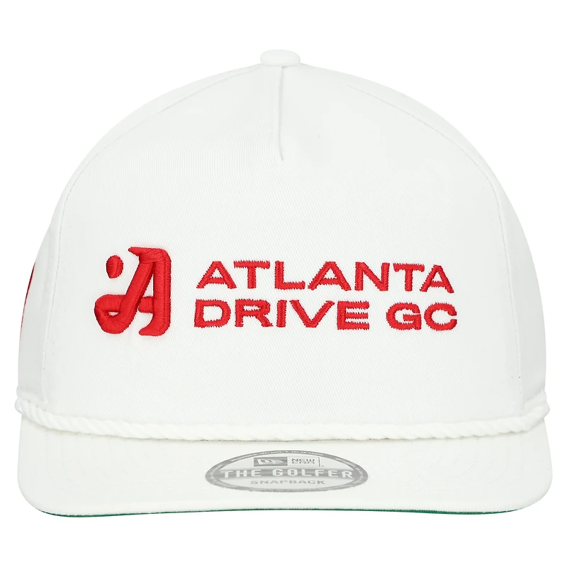 Men's New Era White Atlanta Drive GC Adjustable Golfer Hat