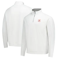 Men's Peter Millar White Atlanta Drive GC Perth Performance Quarter-Zip Pullover