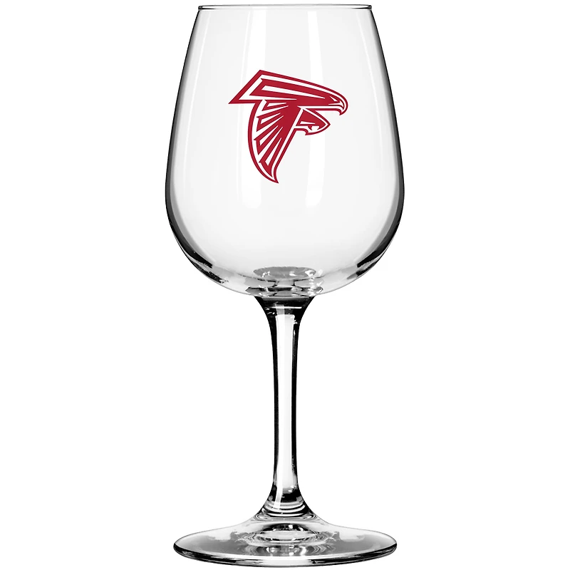 Verre à vin sur pied de 12 oz des Falcons d'Atlanta pour le jour du match