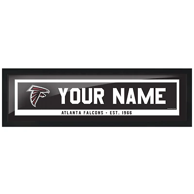 Falcons d'Atlanta - Art encadré personnalisé 6'' x 22''