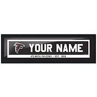 Falcons d'Atlanta - Art encadré personnalisé 6'' x 22''