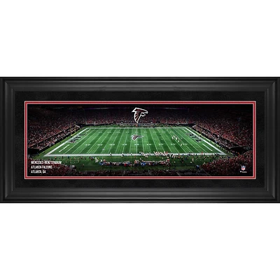 Photographie panoramique encadrée des Falcons d'Atlanta (25,4 x 76,2 cm) du stade Mercedes-Benz