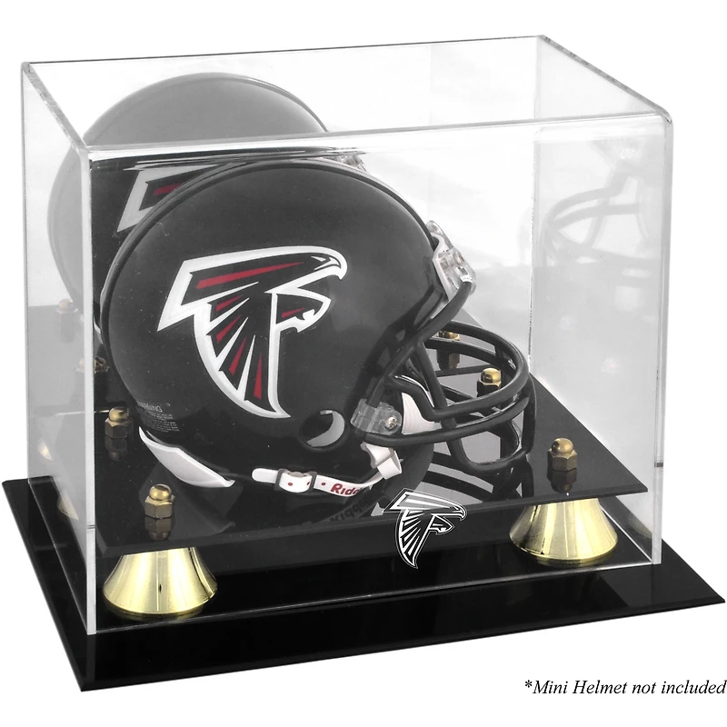 Vitrine de présentation du mini casque Golden Classic des Falcons d'Atlanta