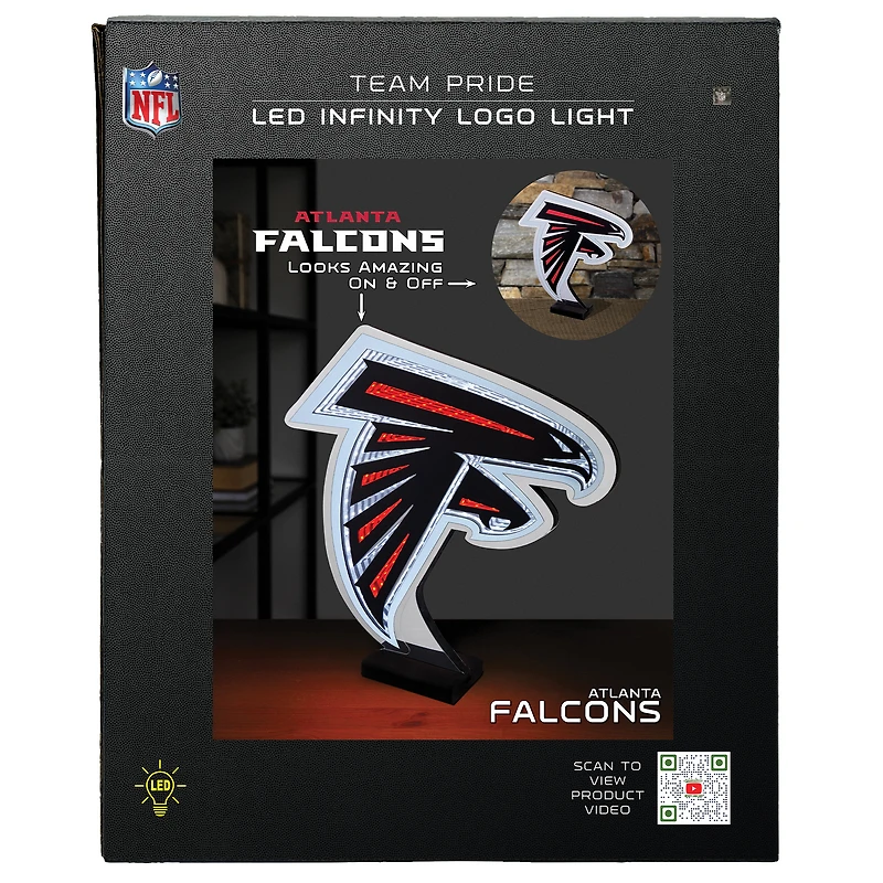 Lumière LED Infinity avec logo des Falcons d'Atlanta