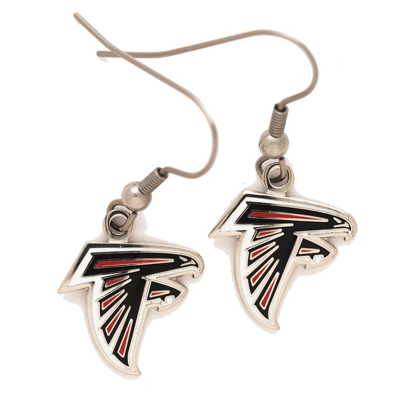 Boucles d'oreilles en fil de fer avec le logo des Falcons d'Atlanta
