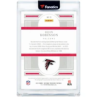 Bijan Robinson Atlanta Falcons Autographed 2023 Panini National Treasures Emerald Jumbo Two-Color Relic #3 #2/7 Rookie Card