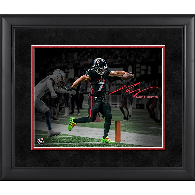 Bijan Robinson Atlanta Falcons Facsimile Signature Framed 11" x 14" Spotlight Photograph