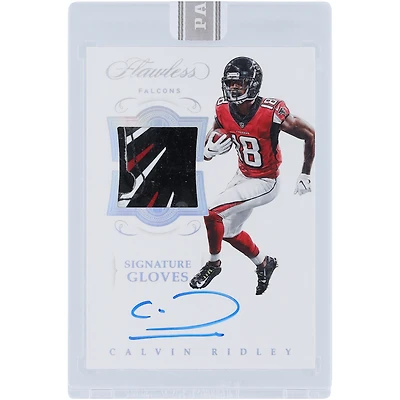 Carte autographiée de Calvin Ridley (Atlanta Falcons) - Gants Panini Flawless Signature 2018 - Relique tricolore - Boîte blanche Panini #SG-CR #1/1