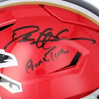 Deion Sanders Atlanta Falcons Autographed Riddell Speed Flex Authentic Helmet with "Prime Time" Inscription