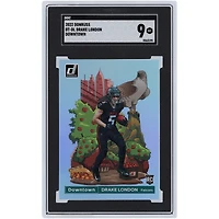 Drake London Atlanta Falcons 2022 Panini Donruss Downtown #DT-DL SGC Carte recrue authentifiée 9