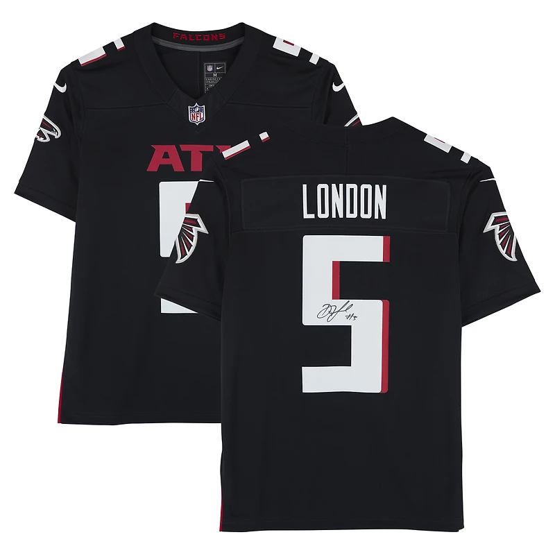 Drake London Atlanta Falcons Autographed Black Nike Vapor F.U.S.E. Limited Jersey