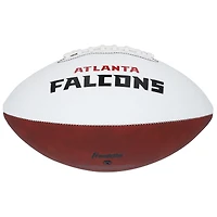Ballon de football américain à panneau Franklin White autographié par Drake London des Atlanta Falcons