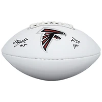 Drake London Atlanta Falcons Autographed Franklin White Panel Football with "Rise Up" Inscription