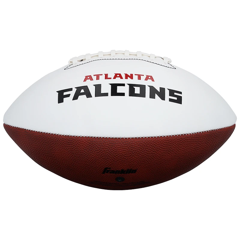 Drake London Atlanta Falcons Autographed Franklin White Panel Football with "Rise Up" Inscription