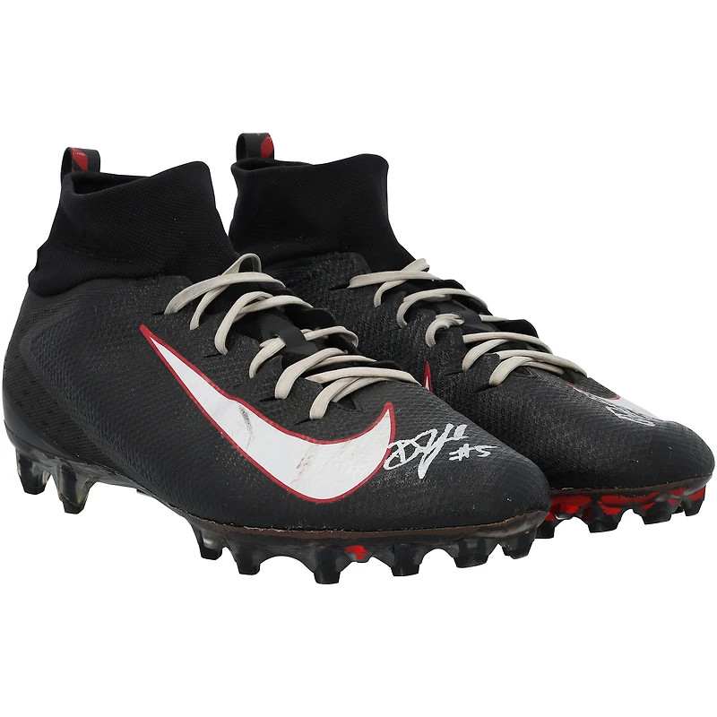 Drake London Atlanta Falcons Autographed Game-Used Nike Cleats from the 2025-26 NFL Season