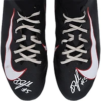 Crampons Nike noirs portés en match par Drake London (Atlanta Falcons) lors de la saison NFL 2025-26