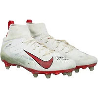 Drake London Atlanta Falcons Autographed Game-Used White Nike Cleats from the 2025-26 NFL Season