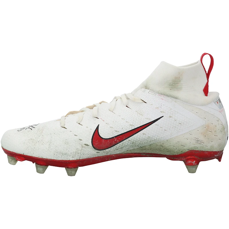 Drake London Atlanta Falcons Autographed Game-Used White Nike Cleats from the 2025-26 NFL Season