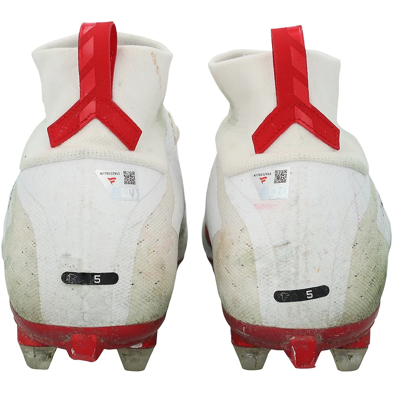 Drake London Atlanta Falcons Autographed Game-Used White Nike Cleats from the 2025-26 NFL Season