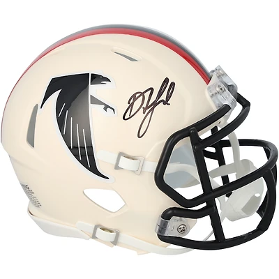 Drake London Atlanta Falcons Autographed Riddell Retro Speed Mini Helmet