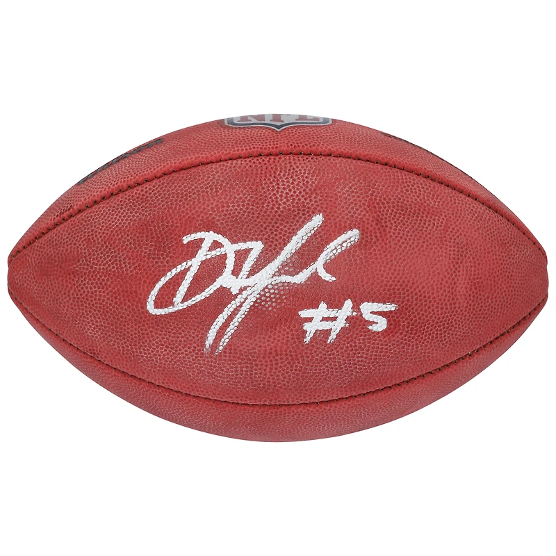 Ballon de football américain Wilson Duke en couleur, autographié par Drake London des Atlanta Falcons